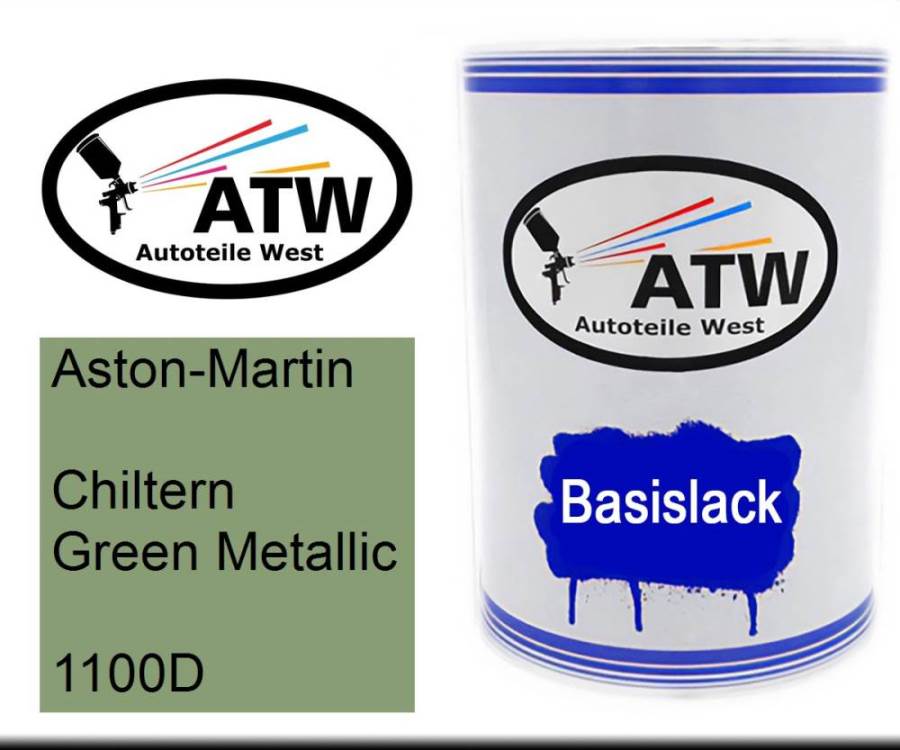 Aston-Martin, Chiltern Green Metallic, 1100D: 500ml Lackdose, von ATW Autoteile West.